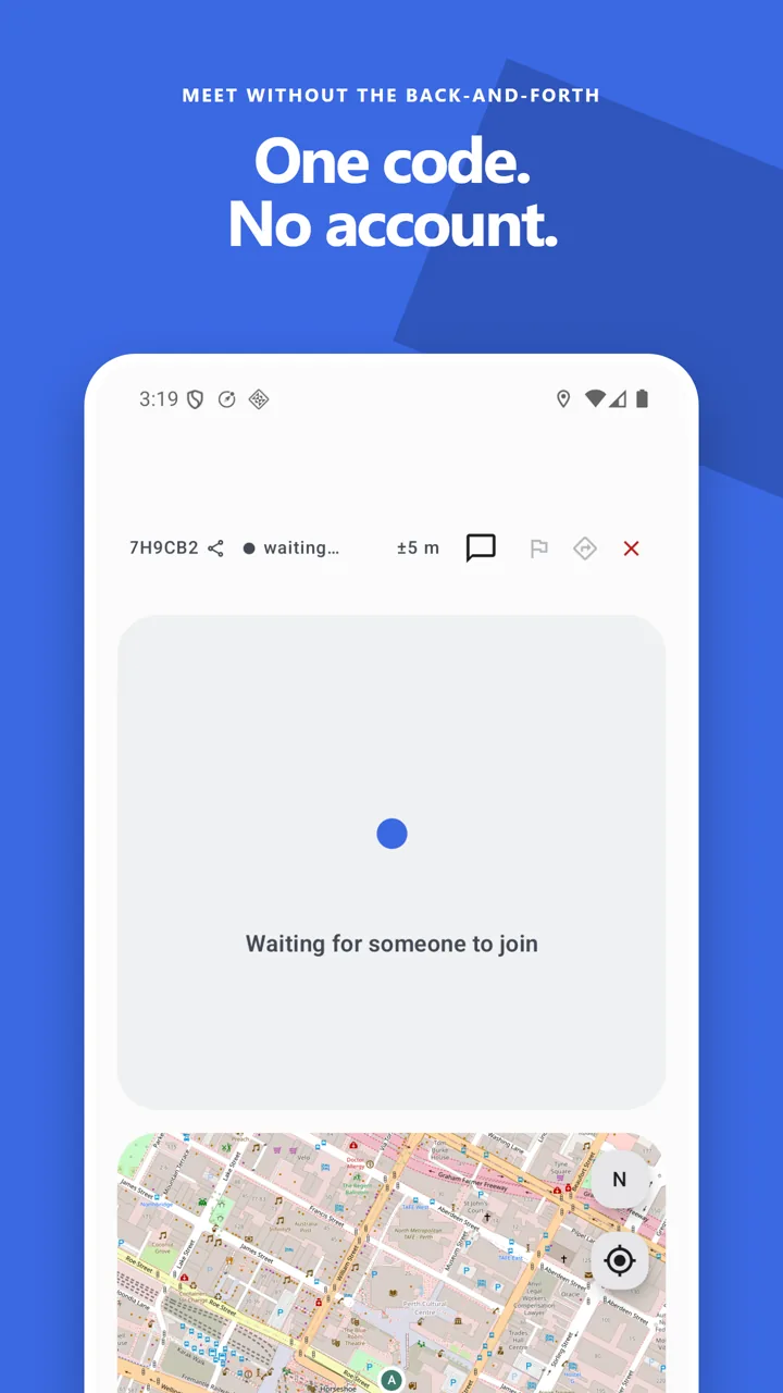 Create and share a Wherio session code without an account